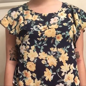 forever 21 flower blouse